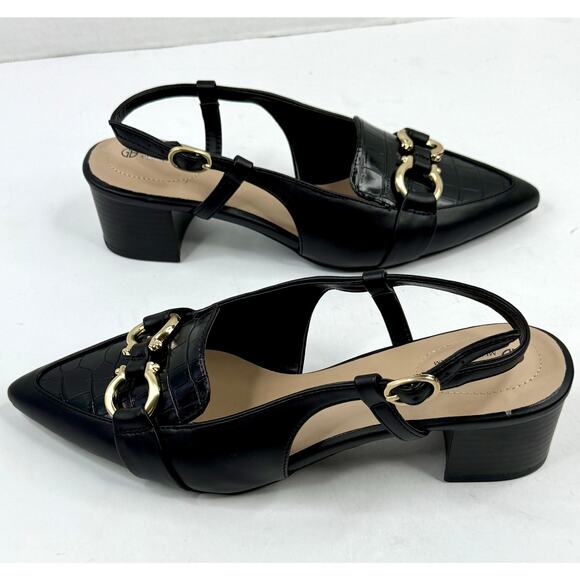 Giani Bernini Women's Brielle Pointed Toe Slingback Pumps  7.5M Black NWT - Picture 5 of 8